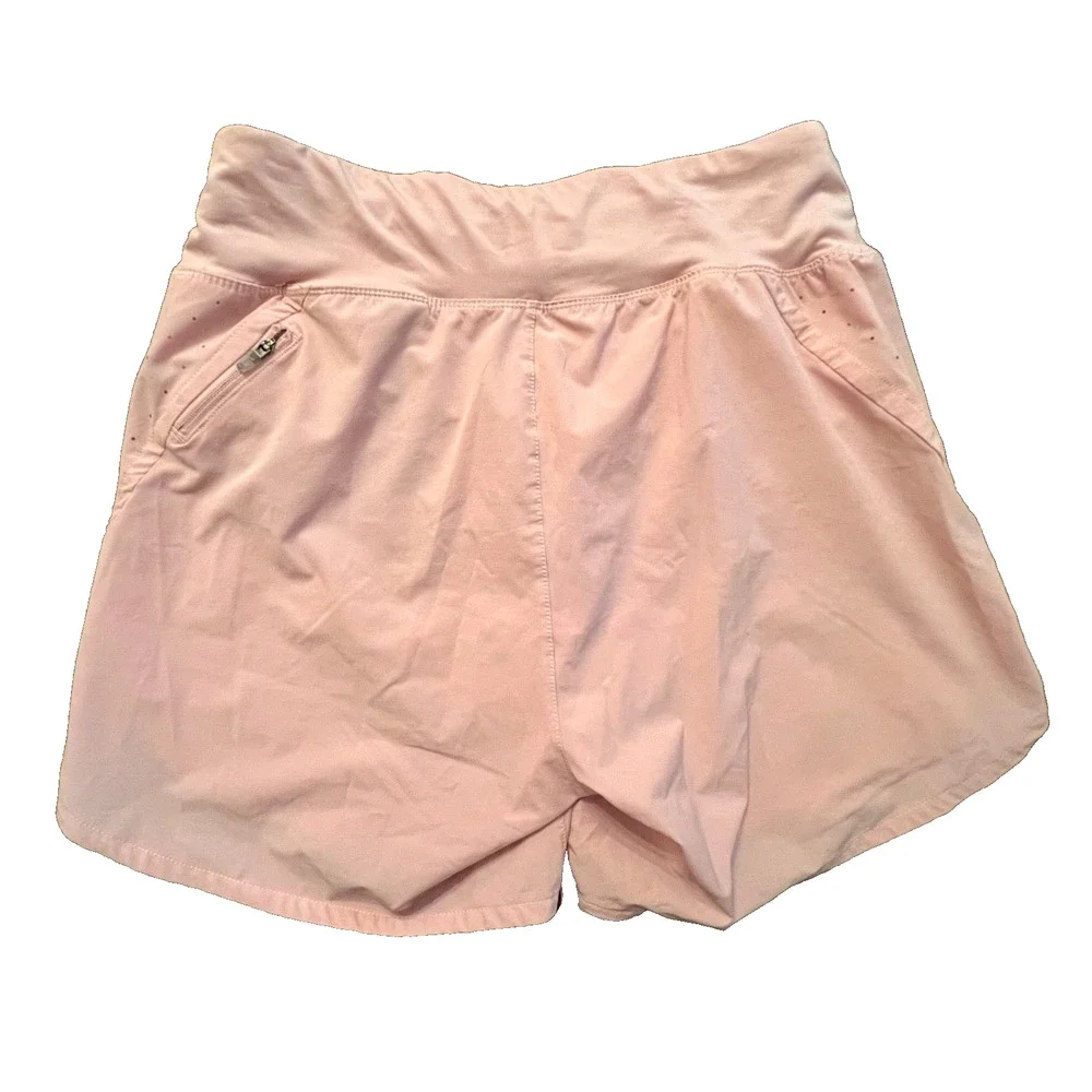 Nike Dri-Fit Lined Running Shorts in Peach / Blush Pink (Women's Small)